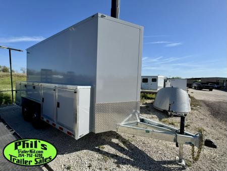 New 2026 Cell-Tech Trailers 14' SERVICE TRAILER Cargo / Enclosed Trailer 14K GVWR CONTRACTOR TRAILER WITH EXTERNAL LOCKERS