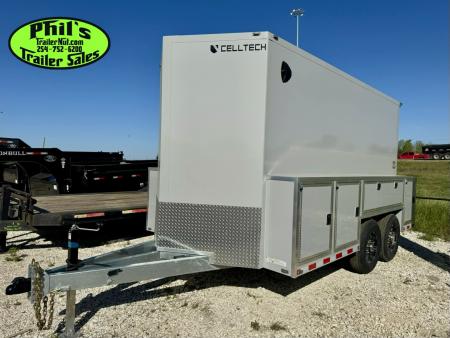New 2026 Cell-Tech Trailers 14' SERVICE TRAILER Cargo / Enclosed Trailer 14K GVWR CONTRACTOR TRAILER WITH EXTERNAL LOCKERS
