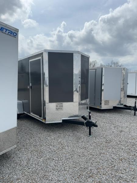 New 2026 Impact Trailers 6 x 12 3K Quake Double Rear Door Flat Top V-Nose Enclosed Trailer