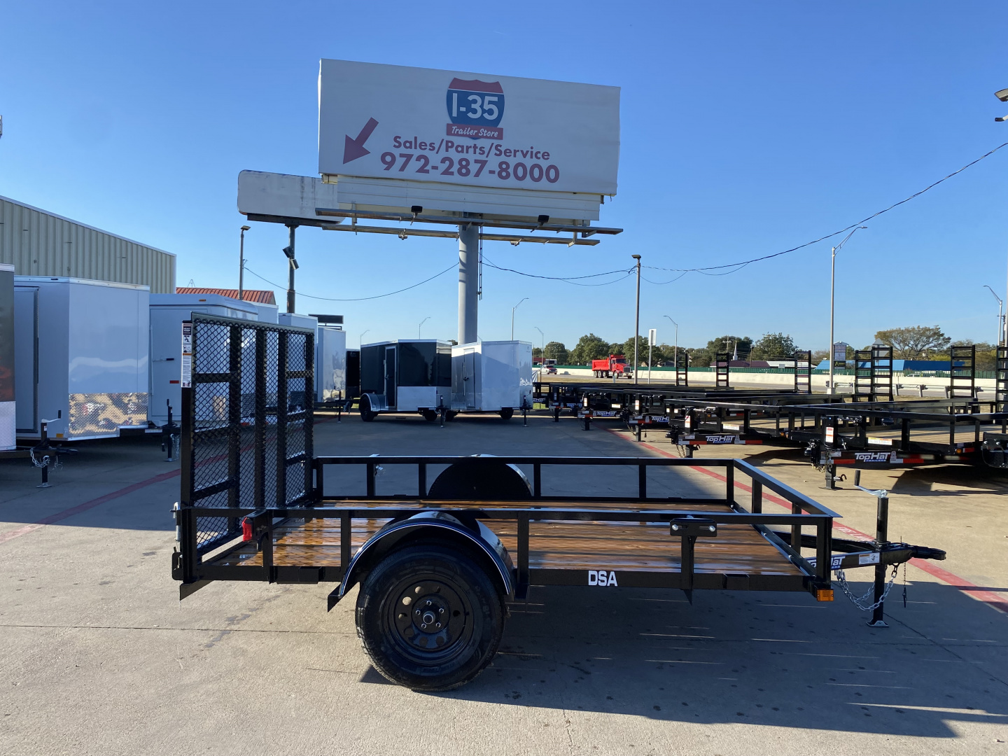 New 2026 Top Hat Trailers DSA 10' x 77" Utility Trailer