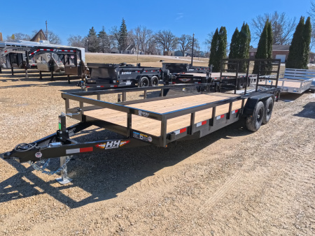 New 2026 H&H Trailers 82 X 20 Heavy Duty Rail Side Landscape Trailer