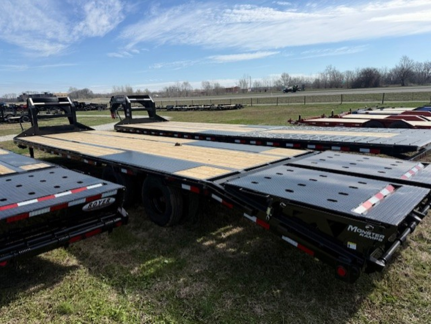 New 2026 PJ Trailers 102" x 32' LD GOOSENECK w/ MONSTER RAMPS Deckover Trailer