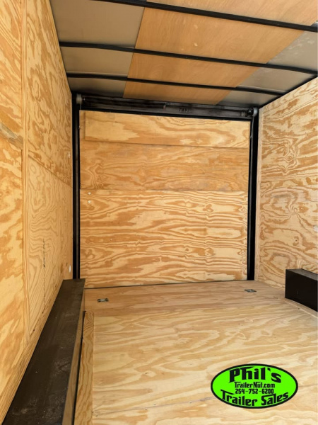 New ONLY 1 AT THIS PRICE! 8.5X16 BLACKOUT TRAILER Cargo / Enclosed Trailer REAR WING UPGRADED .080 EXTERIOR