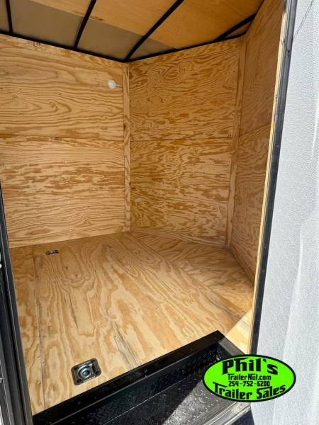 New ONLY 1 AT THIS PRICE! 8.5X16 BLACKOUT TRAILER Cargo / Enclosed Trailer REAR WING UPGRADED .080 EXTERIOR
