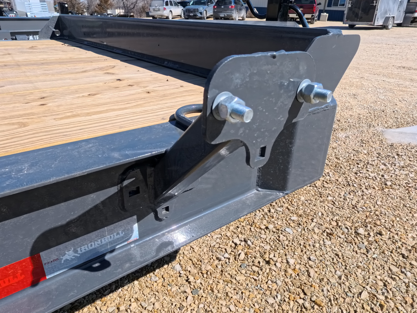 New 2026 Iron Bull 83 x 24 (21 +3) EWB Equipment Trailer with 14,000 lb. GVWR , Rampage Ramps - Ranch Gray