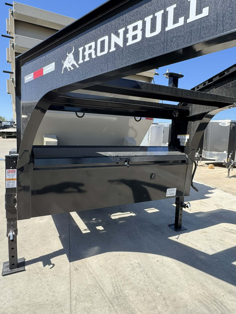 New Iron Bull 16' ROLL OFF DUMP TRAILERS GOOSENECK Dump Trailer WITH 3 BINS