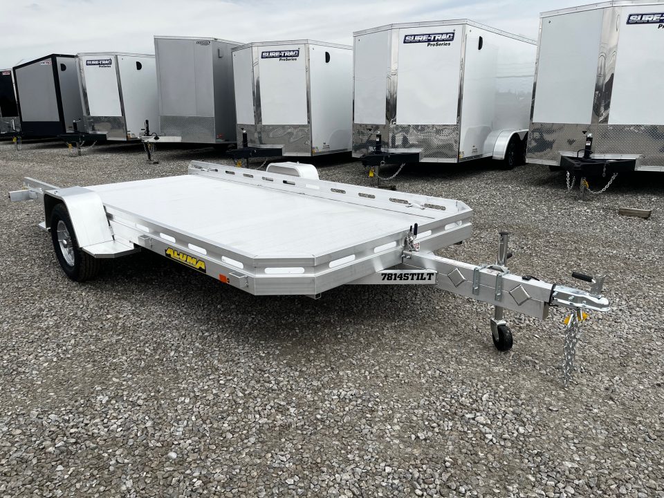 New 2027 Aluma 7814 Aluminum Tilt Utility Trailer