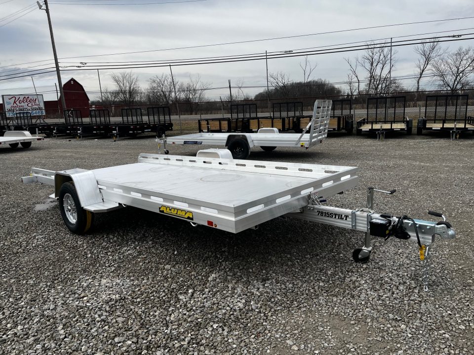 New 2027 Aluma 7815 Aluminum Tilt Utility Trailer