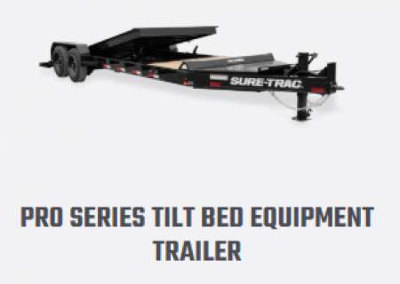 New 2026 Sure-Trac 7 x 22 (16+6) 22K Pro Series Tilt Deck Equipment Trailer