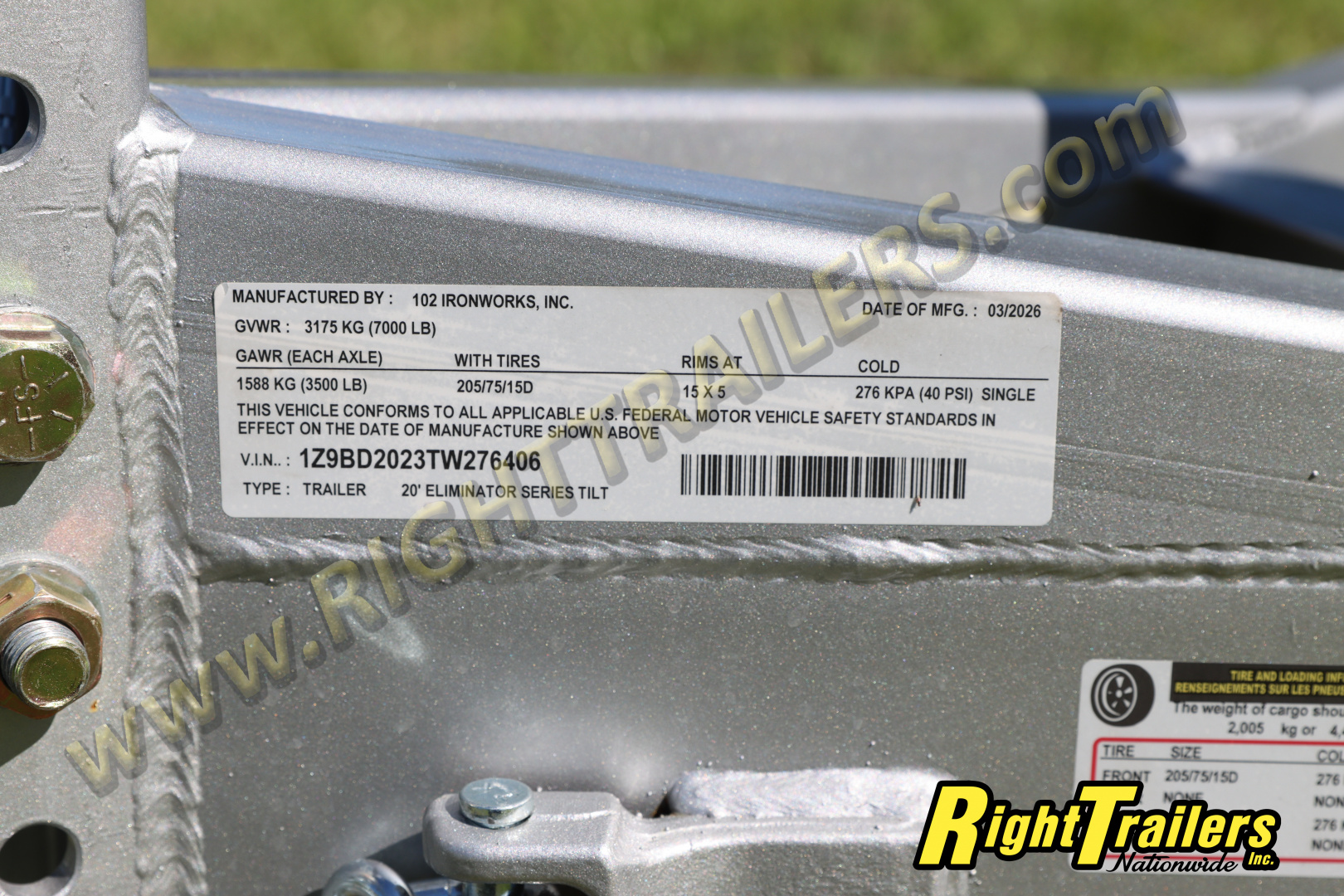 New 2026 7X20 102 Ironworks TILT Car Hauler