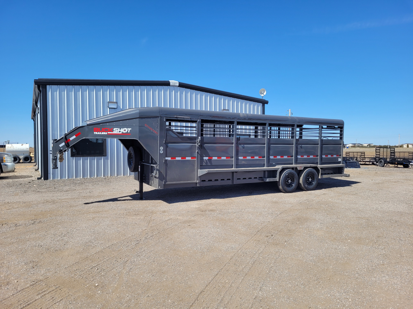 New 2026 Buckshot 6'8"x24' Gooseneck Stock Trailer