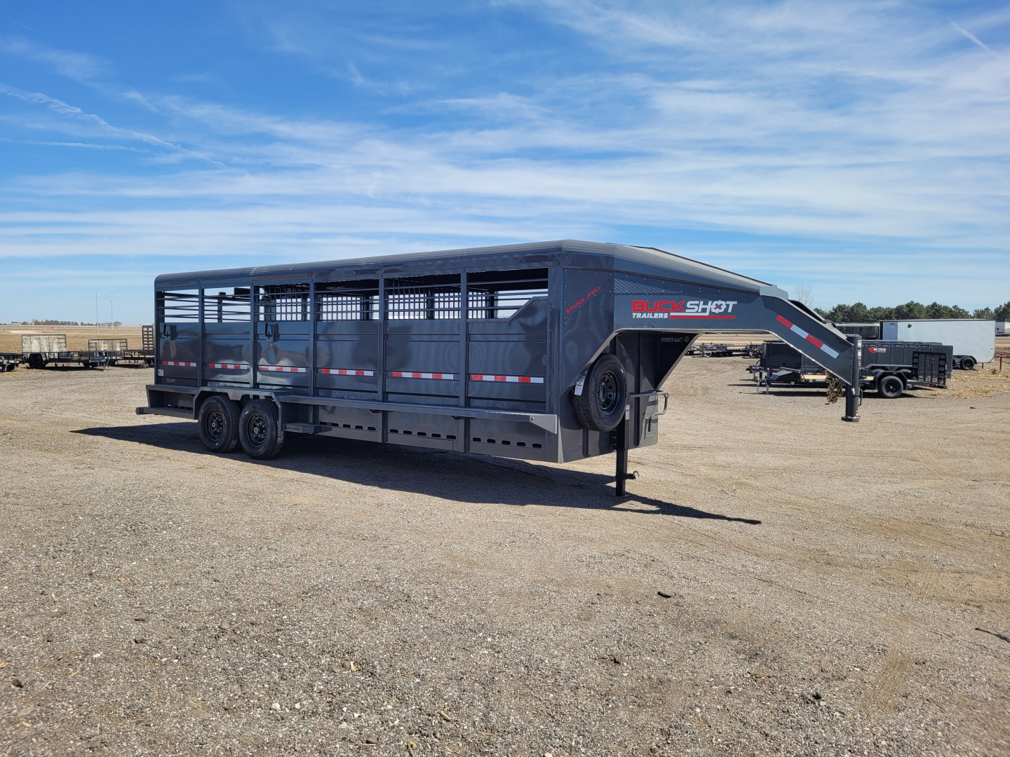 New 2026 Buckshot 6'8"x24' Gooseneck Stock Trailer