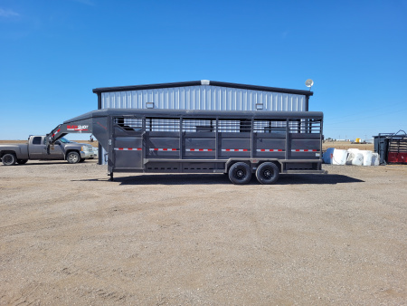 New 2026 Buckshot 6'8"x24' Gooseneck Stock Trailer
