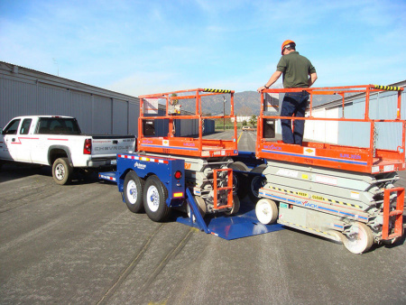 New 6'3" x 12' AIR TOW T12-10 Tandem Axle Drop Deck Equipment Trailer, 13.5k GVWR ***BLACK-OUT w/Spare Mount & 110v Batt. Charger