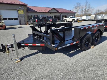 New 6'3" X 14' Air Tow PRO 14 Drop Deck Equipment Trailer, 10K Payload Capacity ***BLACK OUT w/Spare Tire Mount & 110V Batt Charger