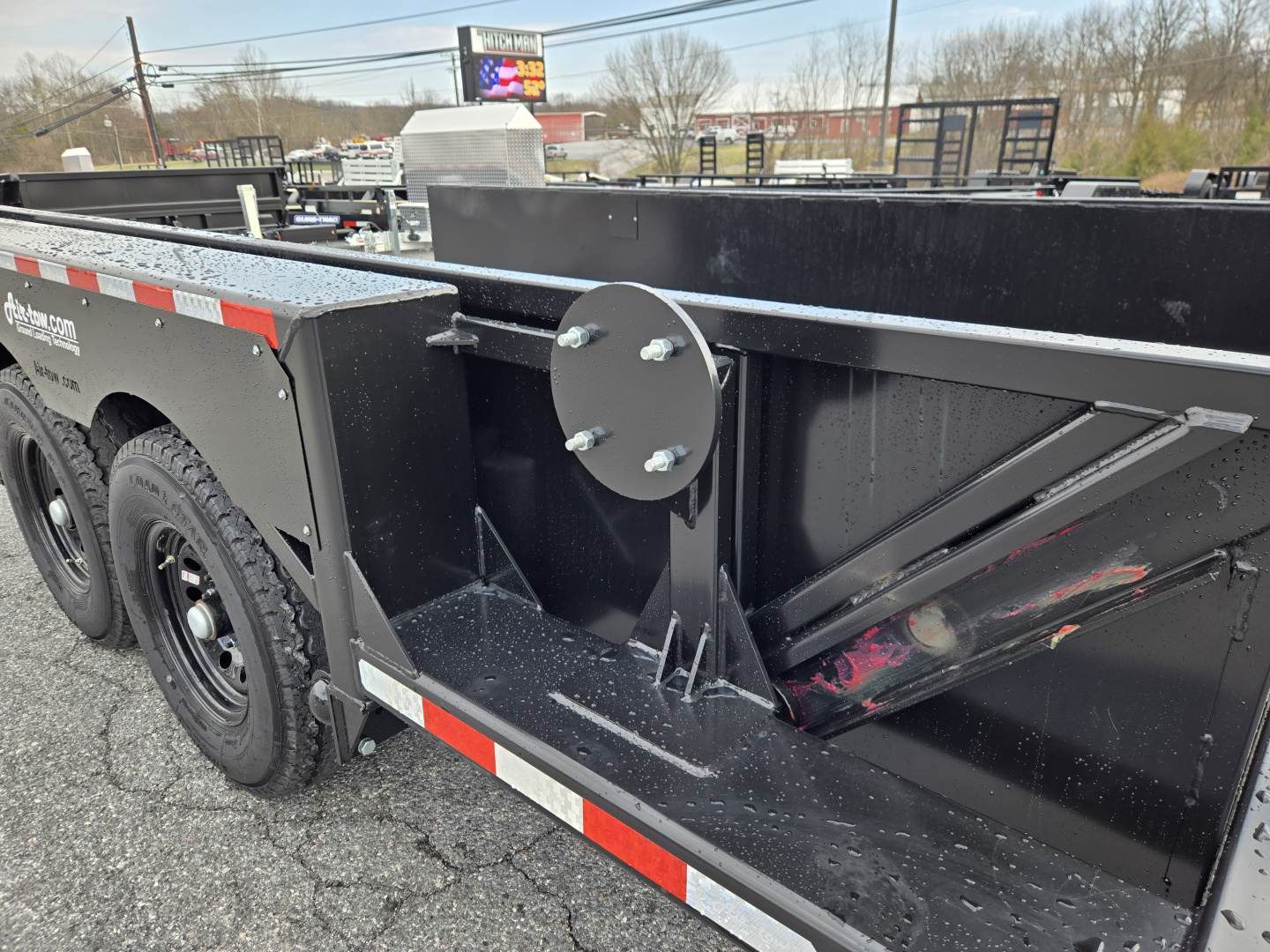 New 6'3" x 14' Air-Tow UT14-10 Drop Deck Utility Flatbed Equipment Trailer, 13.5k GVWR ***BLACK OUT w/ Spare Mount & 110v Battery Charger