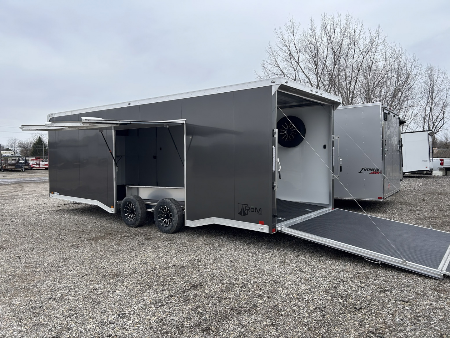 New 2026 ATC 24 FT ROM 400 ALUMINUM ENCLOSED CAR HAULER PREMIUM ESCAPE DOOR