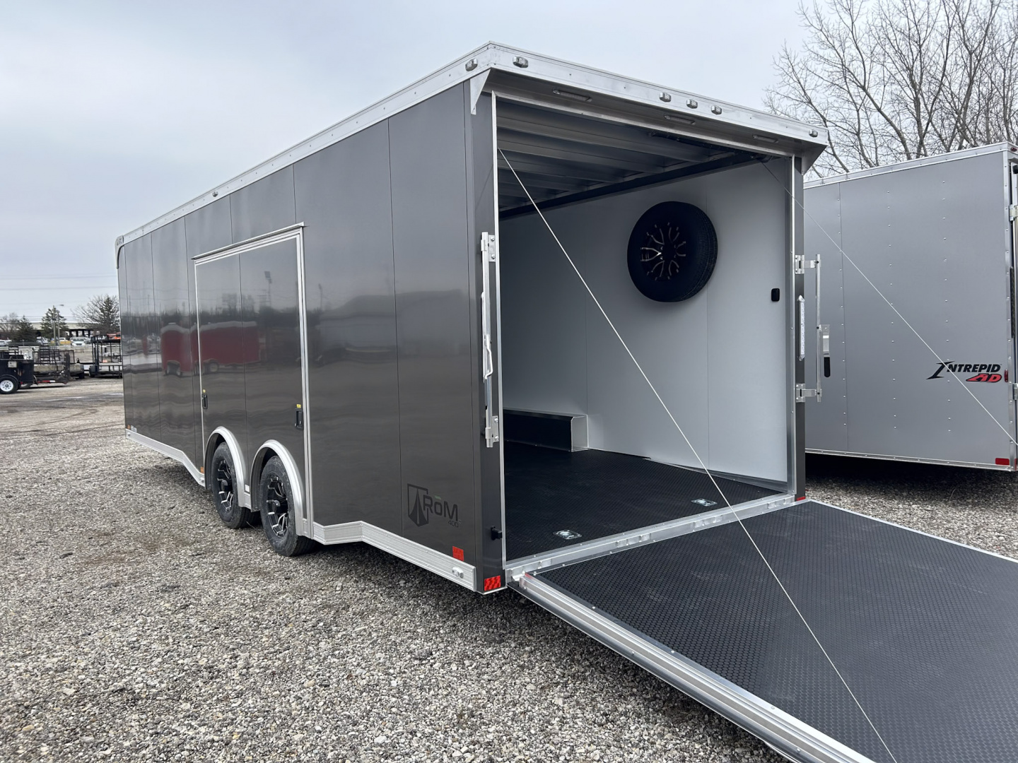 New 2026 ATC 24 FT ROM 400 ALUMINUM ENCLOSED CAR HAULER PREMIUM ESCAPE DOOR