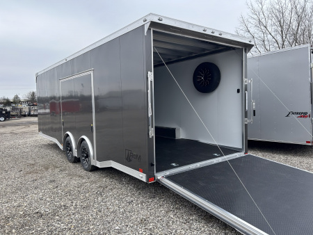New 2026 ATC 24 FT ROM 400 ALUMINUM ENCLOSED CAR HAULER PREMIUM ESCAPE DOOR