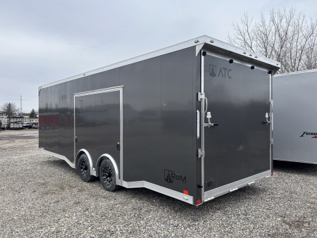 New 2026 ATC 24 FT ROM 400 ALUMINUM ENCLOSED CAR HAULER PREMIUM ESCAPE DOOR