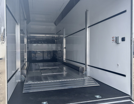 New 2026 ATC ROM 750 30 FT ALUMINUM STACKER TRAILER WITH PLUS PACKAGE ESCAPE DOOR