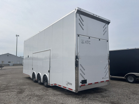 New 2026 ATC ROM 750 30 FT ALUMINUM STACKER TRAILER WITH PLUS PACKAGE ESCAPE DOOR