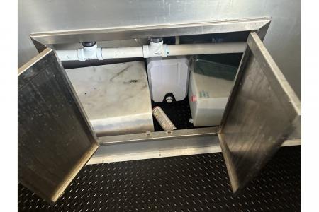 Used 2025 All World Trailers 7 X 16 Black Food Truck Tandem Axle with AC and Stocked Kitchen