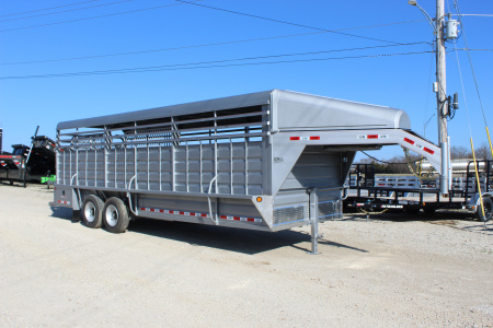 New 2026 GR Trailers 7 x 24 gooseneck Livestock Trailer