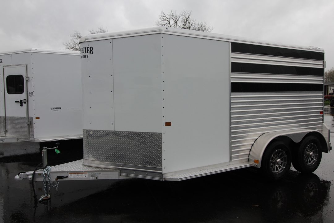 New 2026 Frontier Low Pro 7x12 - 4 Pen Stock Trailer w/ Tack Room