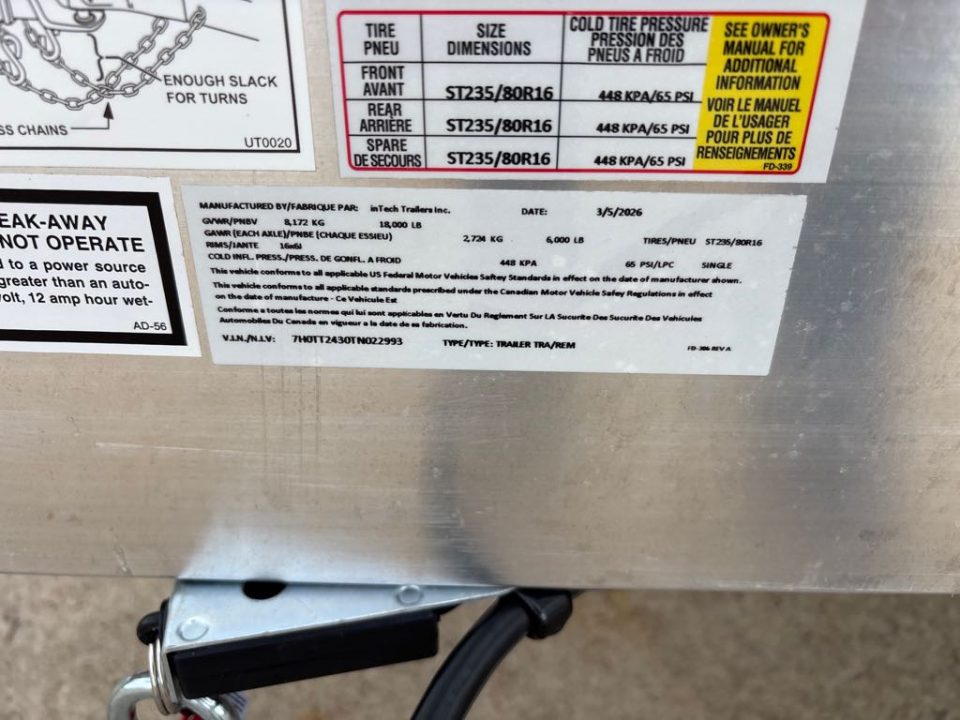 New 2026 inTech Trailers BSL8524TTA4 Car / Racing Trailer