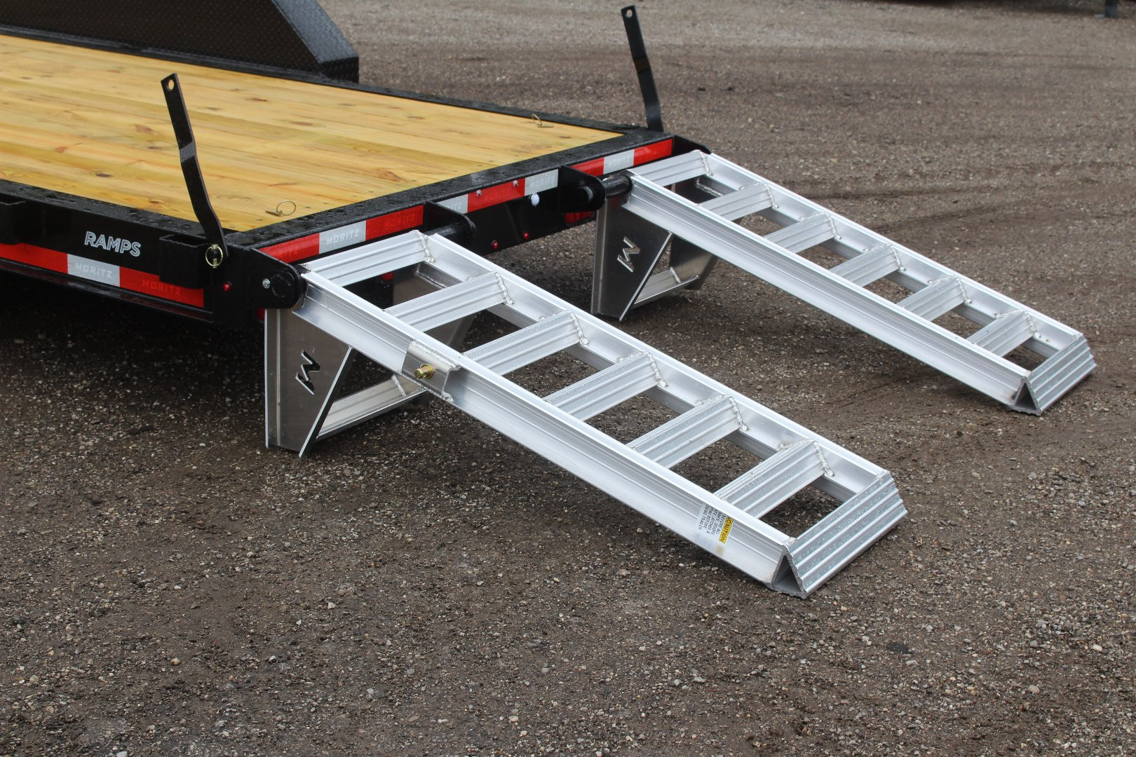 New 2026 Moritz 7' x 20' Low Pro - Aluminum Ramps - Equipment Trailer - 16000# GVW
