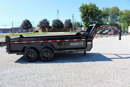 New 2026 Moritz 6' 10" x 14' Heavy Commercial DLH Series Dump Trailer - 16000# GVW