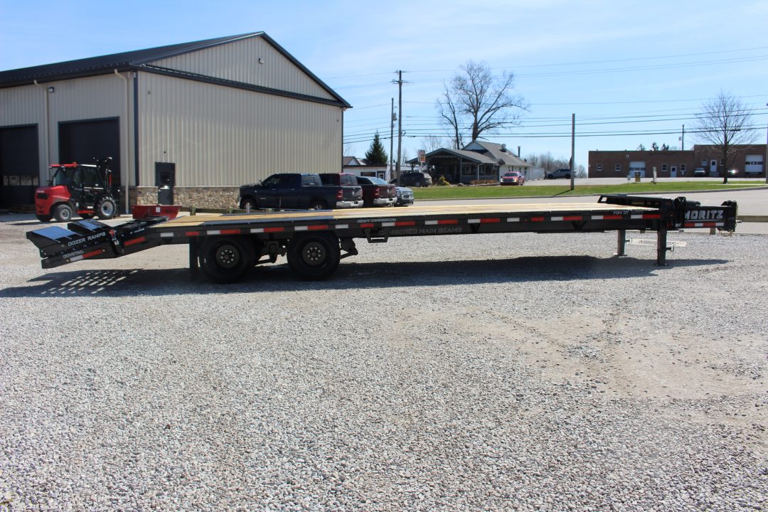 New 2026 Moritz FDPH DT 25' + 5' - Pintle Ring Deckover Equipment Trailer - 25900# GVW