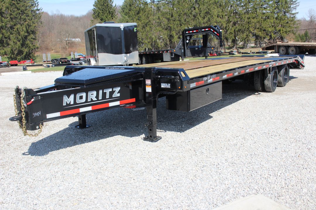 New 2026 Moritz FDPH DT 25' + 5' - Pintle Ring Deckover Equipment Trailer - 25900# GVW