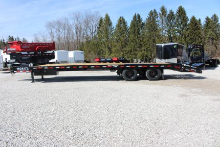 New 2026 Moritz FDPH DT 25' + 5' - Pintle Ring Deckover Equipment Trailer - 25900# GVW
