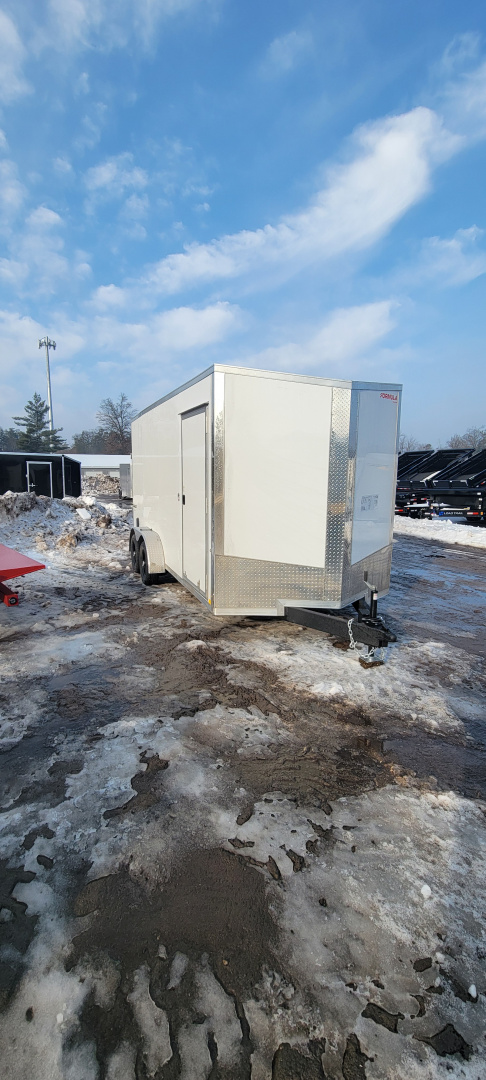 New 2026 Formula Trailers 7X16 7K 7FT TALL WHITE RAMP DOOR Cargo / Enclosed Trailer