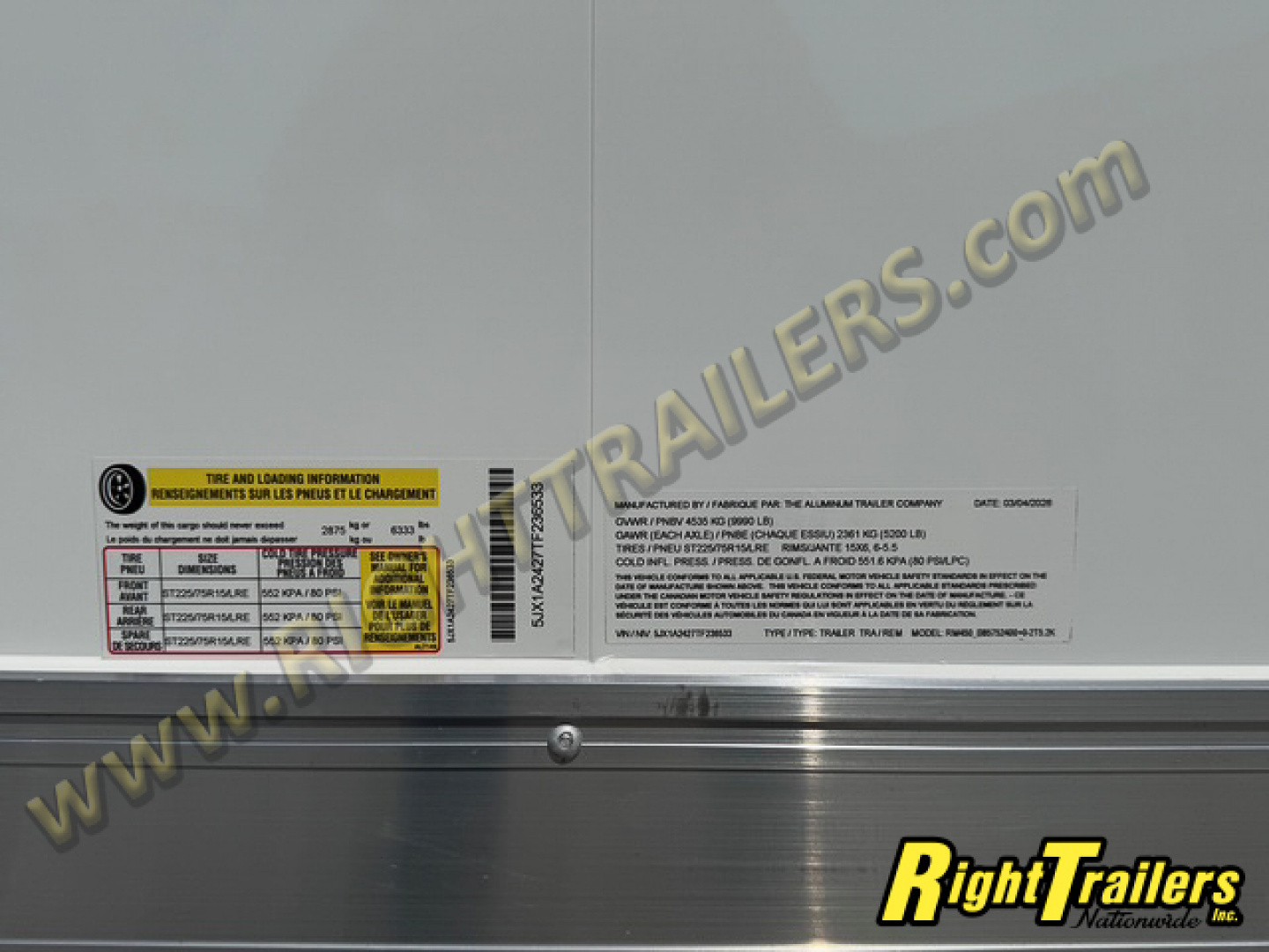 New 2026 8.5x24 ATC ROM 450 Race Trailer