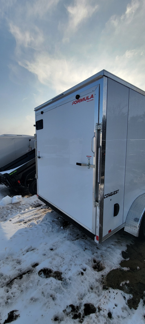 New 2026 Formula Trailers 7X14 7K 7FT TALL WHITE RAMP DOOR Cargo / Enclosed Trailer