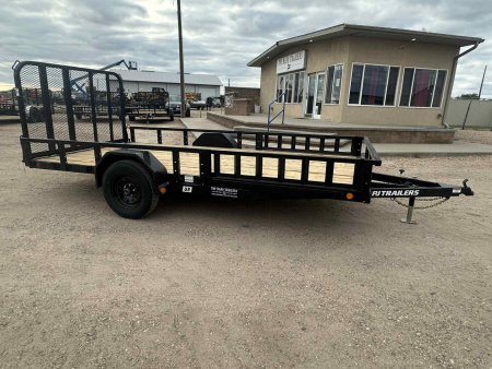 New 2026 PJ 14' Single Axe Channel Utility (U8) with ATV Side Load Ramps