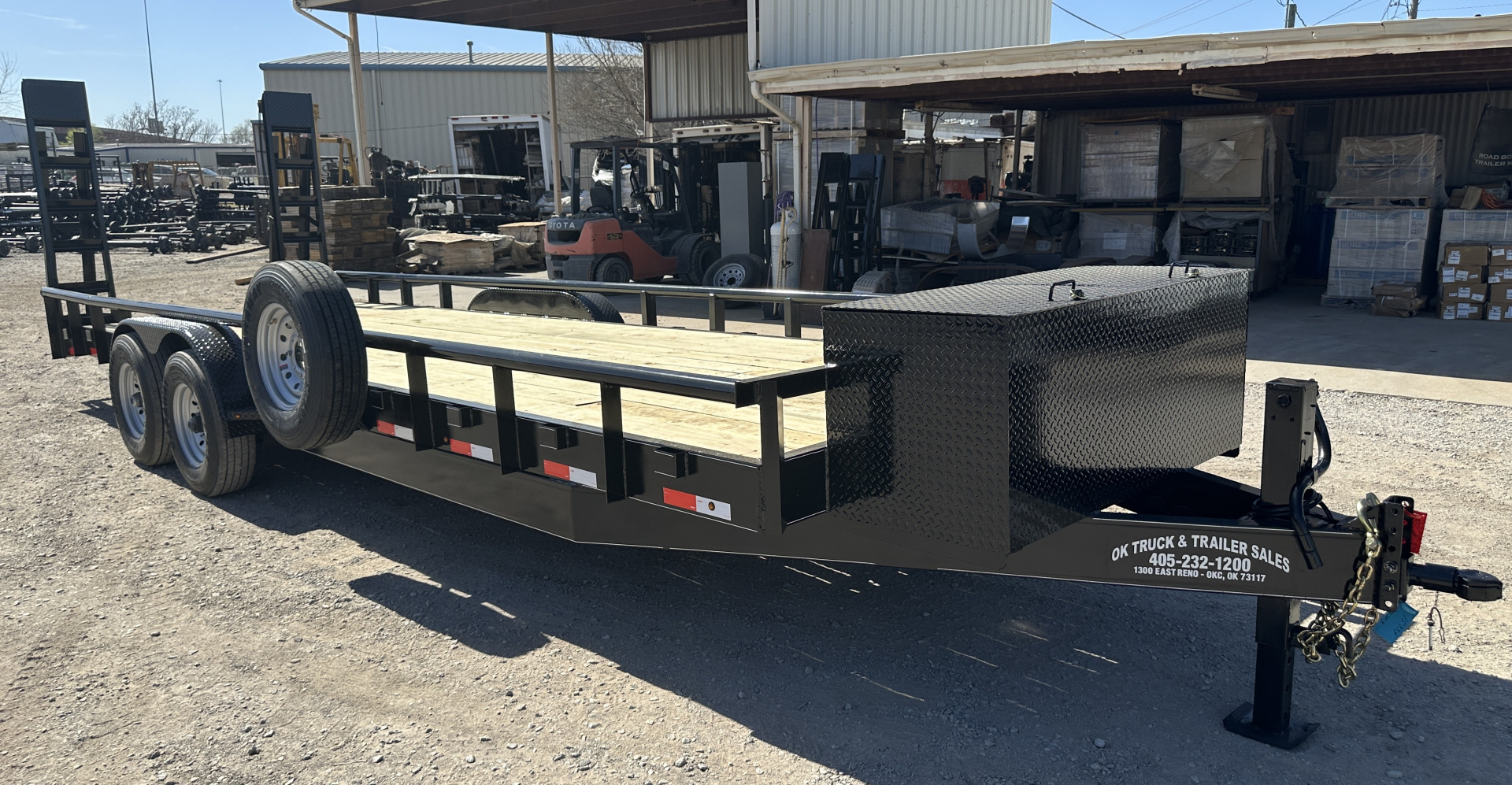 New 2026 Road Boss 83"x24' Heavy Duty 8k Axles, XL Tool Box, Stand up ramps Equipment Trailer