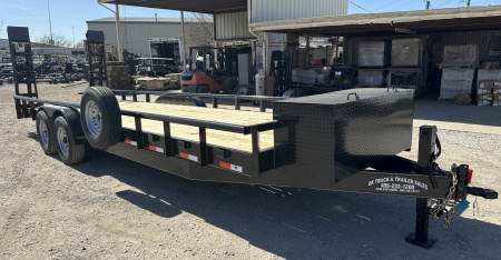 New 2026 Road Boss 83"x24' Heavy Duty 8k Axles, XL Tool Box, Stand up ramps Equipment Trailer