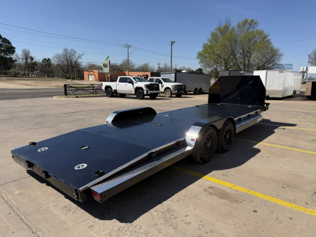 New #144976 2026 MP CUSTOM 24 X 83 TANDEM AXLE 10K STEEL FLOOR CAR HAULER W/ ALUMINUM TRIM
