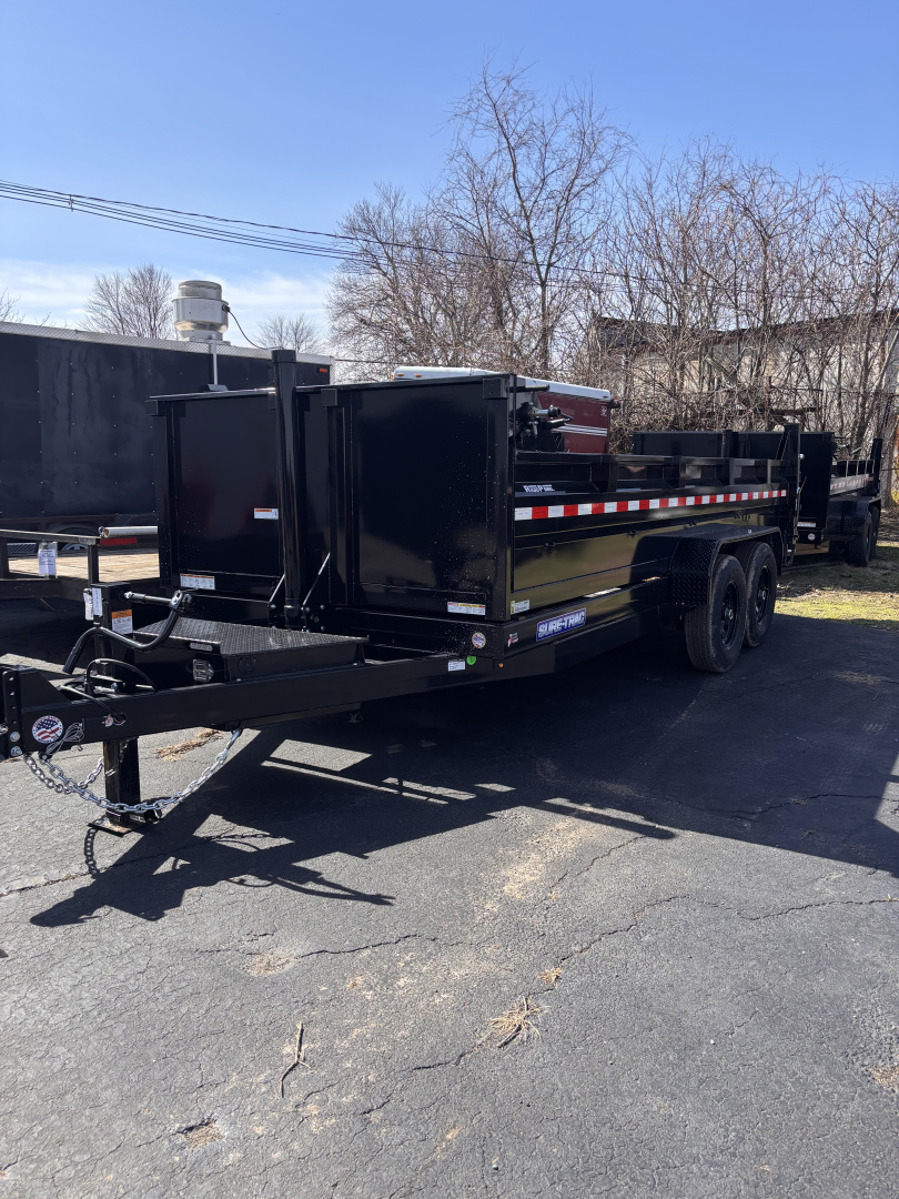 New 2026 Sure-Trac 7X16 14K BUMPERPULL Dump Trailer