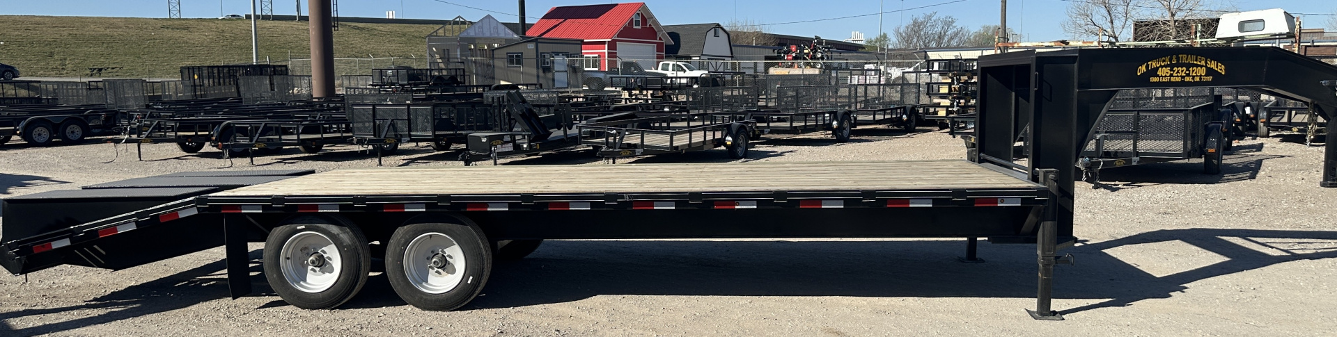 New 2025 Road Boss 25' Tandem Axle Gooseneck Combo Dove with 8ks Equipment Trailer