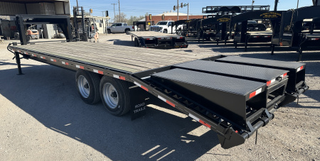 New 2025 Road Boss 25' Tandem Axle Gooseneck Combo Dove with 8ks Equipment Trailer