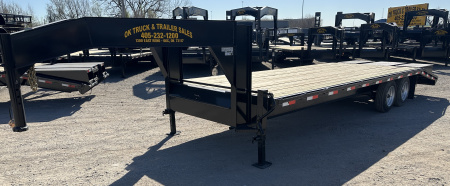 New 2025 Road Boss 25' Tandem Axle Gooseneck Combo Dove with 8ks Equipment Trailer