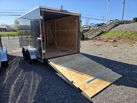 New 7 x 16 Homesteader Intrepid V-Nose 7k GVWR ***BLACK PolyCor w/Ramp Door Pkg