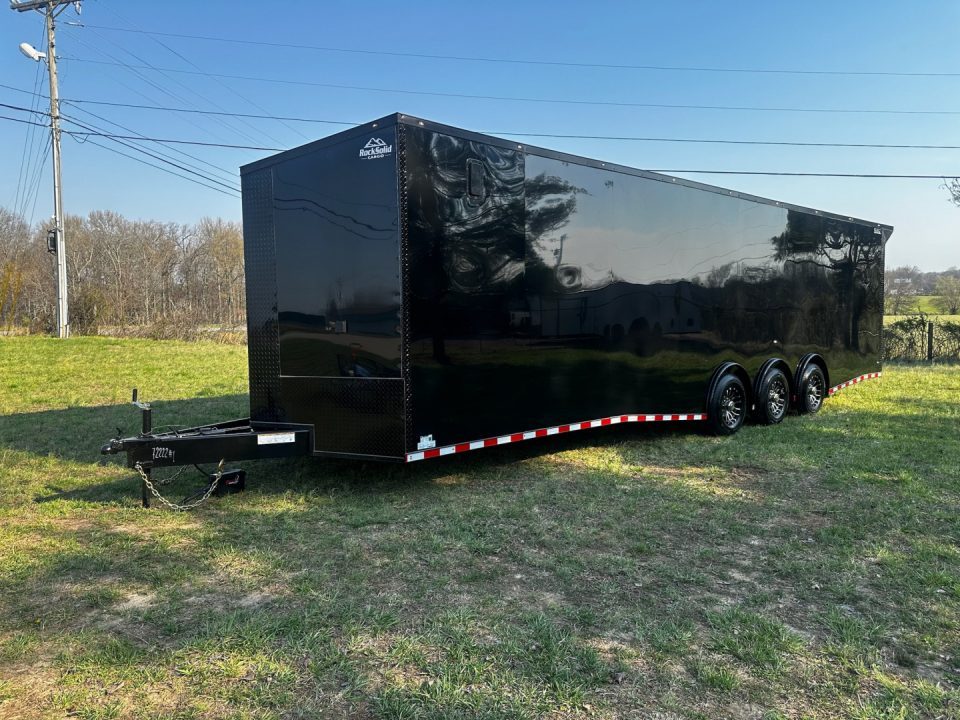 New 2026 Rock Solid Cargo 8.5x32 7'6" Interior- Race Trailer-Finished Interior-Triple 7000 Triple Torsion Axle - Pit Lights