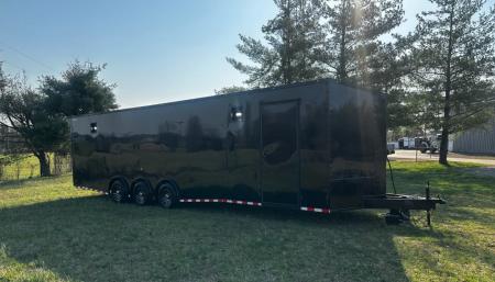 New 2026 Rock Solid Cargo 8.5x32 7'6" Interior- Race Trailer-Finished Interior-Triple 7000 Triple Torsion Axle - Pit Lights