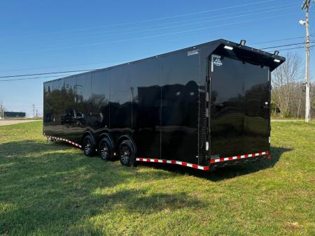 New 2026 Rock Solid Cargo 8.5x32 7'6" Interior- Race Trailer-Finished Interior-Triple 7000 Triple Torsion Axle - Pit Lights